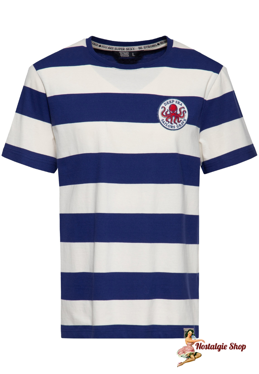 King Kerosin - T-Shirt 'Sailors Grave' in Blau
