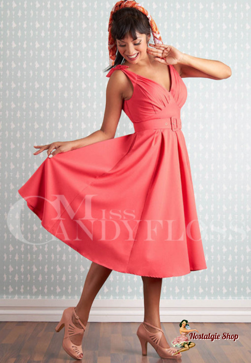 Miss Candyfloss - Leoni-Coral dress signature timeless style
