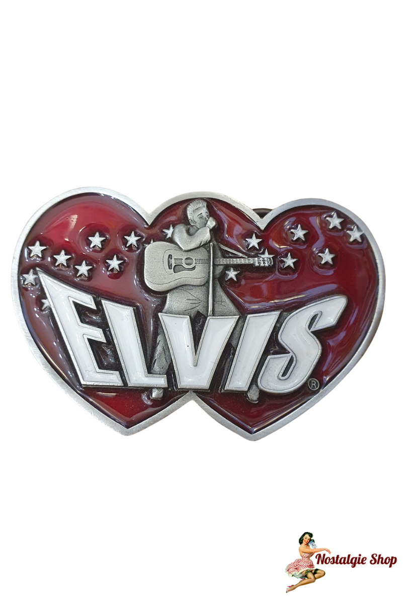 Elvis Gürtelschnalle – Heart & Guitar