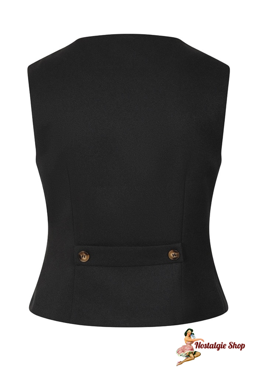Banned - Selma Weste Schwarz Fitted Vest