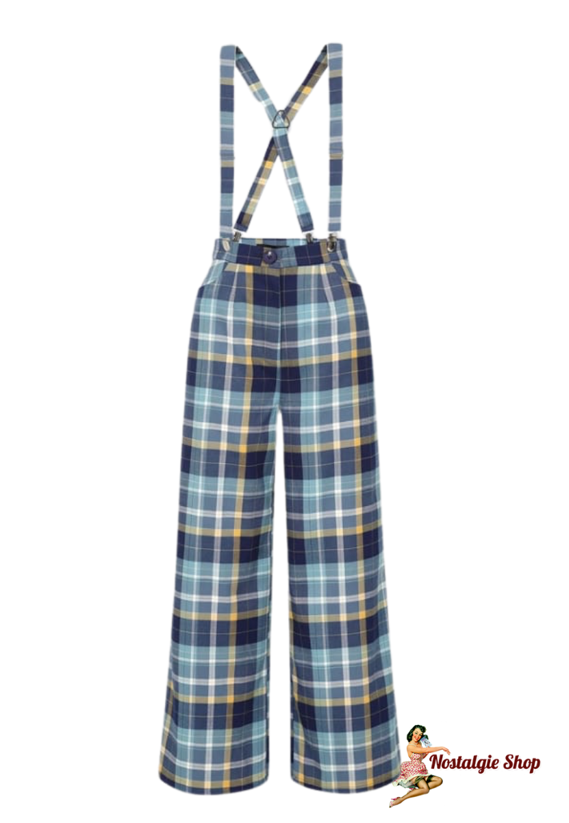 Lindy Bop - Glinda Moonlight Check Trousers Kopie