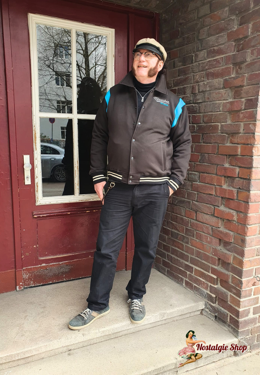 King Kerosin - COLLEGEJACKE 'MILWAUKEE' IN SCHWARZ