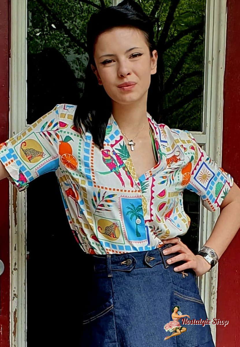 Sugarhill Brighton - Odele White Tropical Shirt