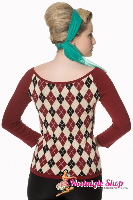 Banned 60er Jahre Off-Shoulder Strickoberteil - Great Hights