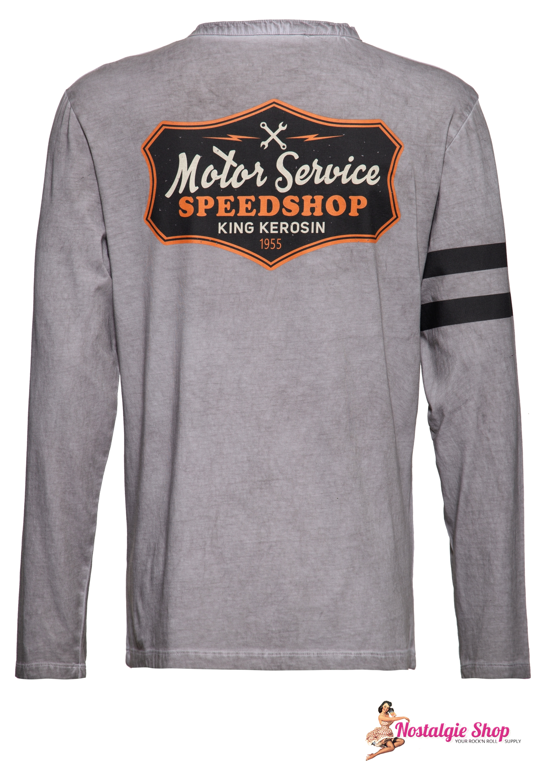 King Kerosin - inside oilwashed Longsleeve Hemd - Motor Service Speedshop