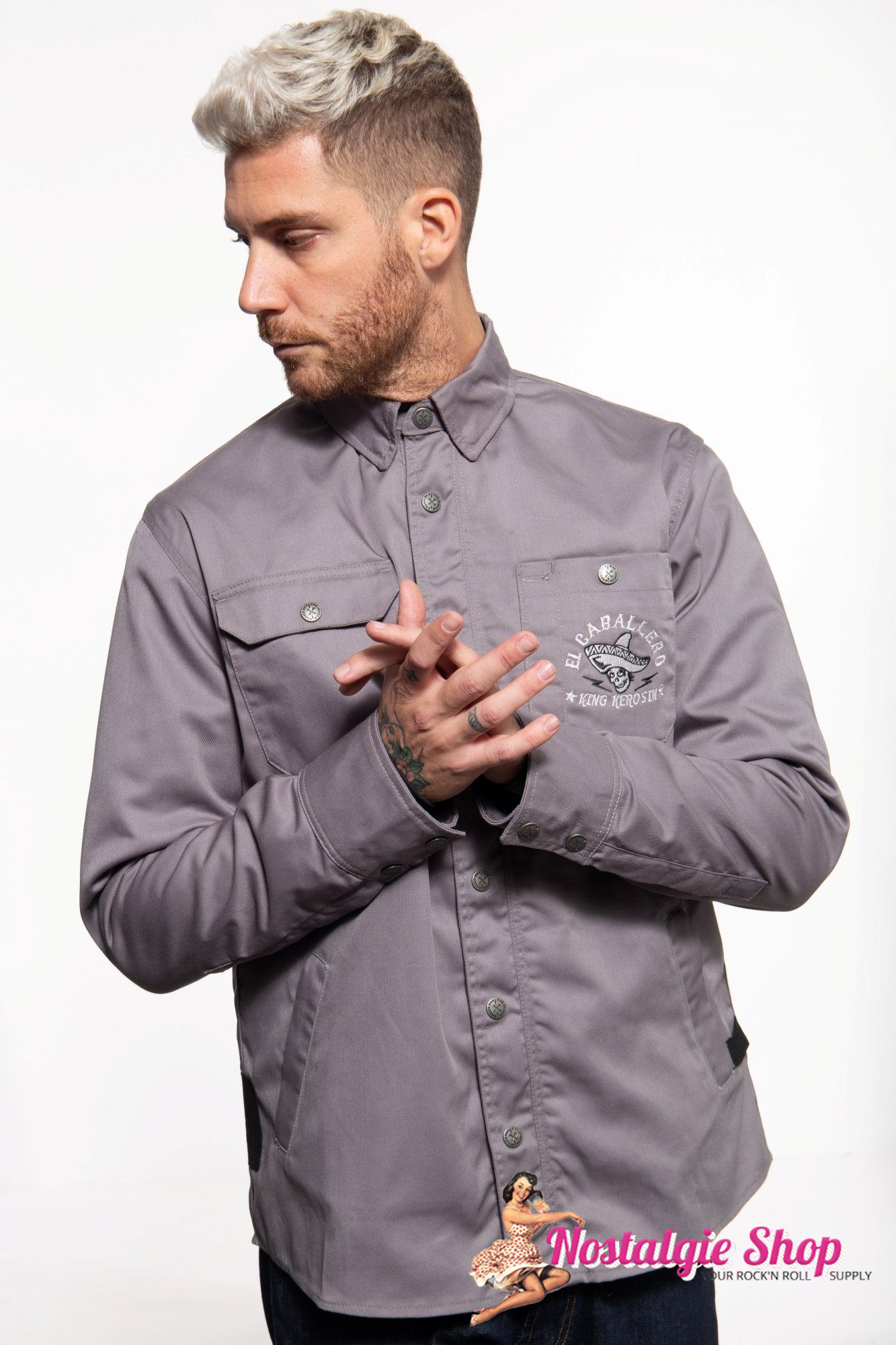 King Kerosin - Funktionshemd/jacke mit Softshell Innenfutter - El Caballero