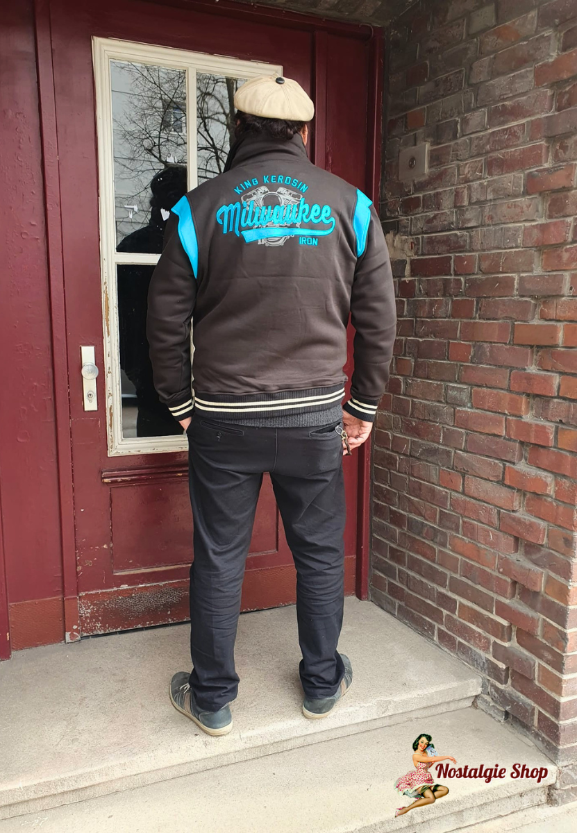 King Kerosin - COLLEGEJACKE 'MILWAUKEE' IN SCHWARZ