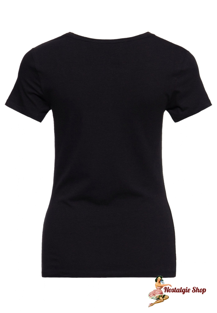 Queen Kerosin - T-Shirt 'Garage Built' in Schwarz