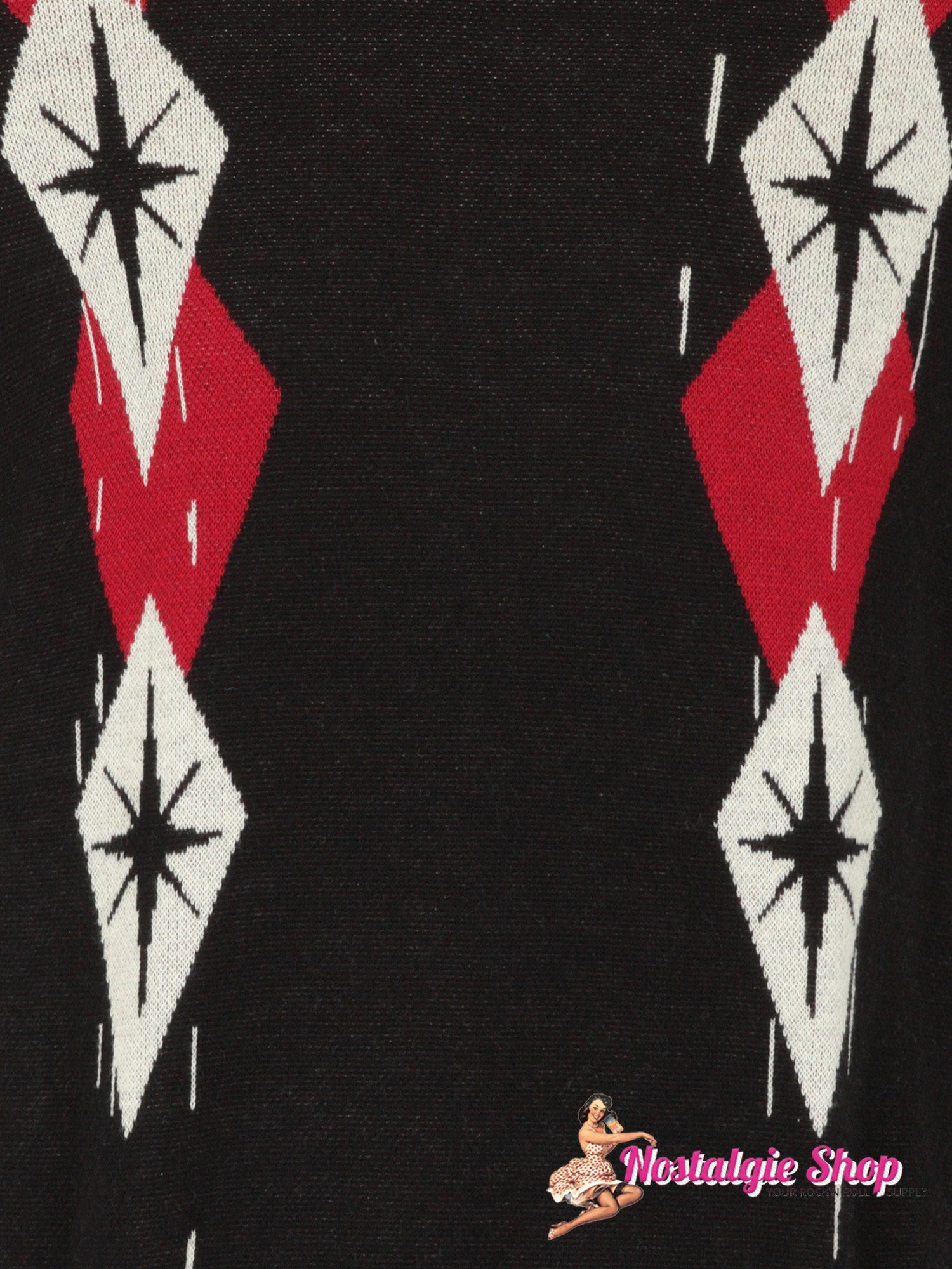 Collectif Vintage Männer Strickshirt - Scott Black Wall