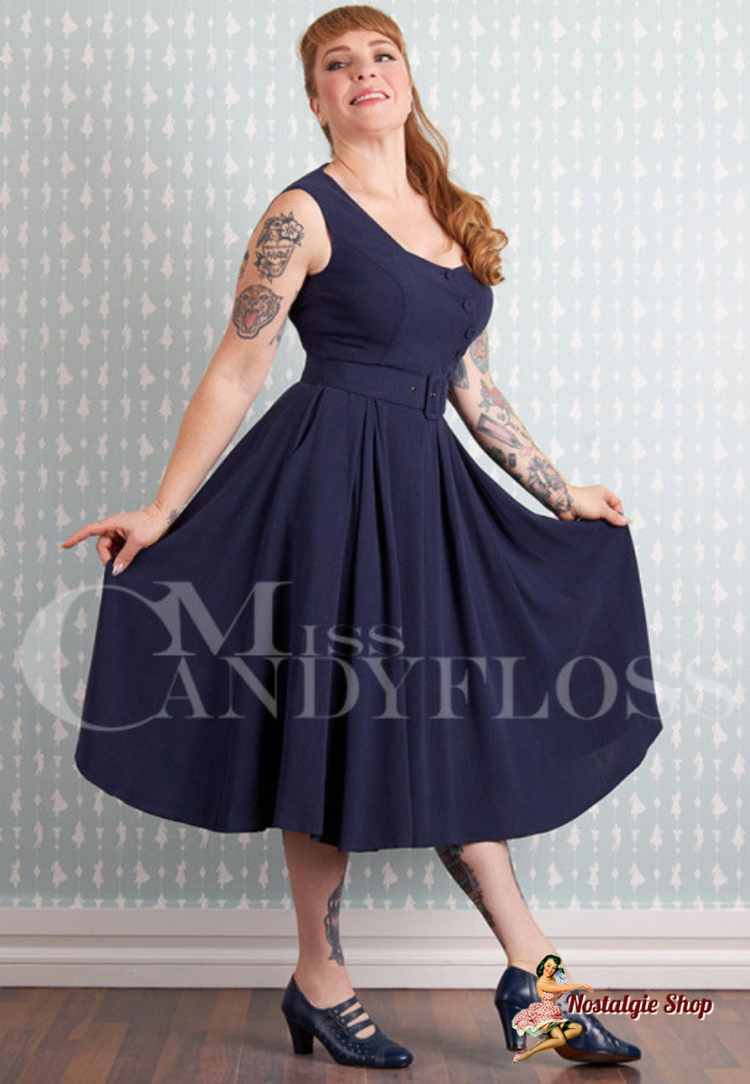 Miss Candyfloss - Raula-Indigo symmetrical summer dress