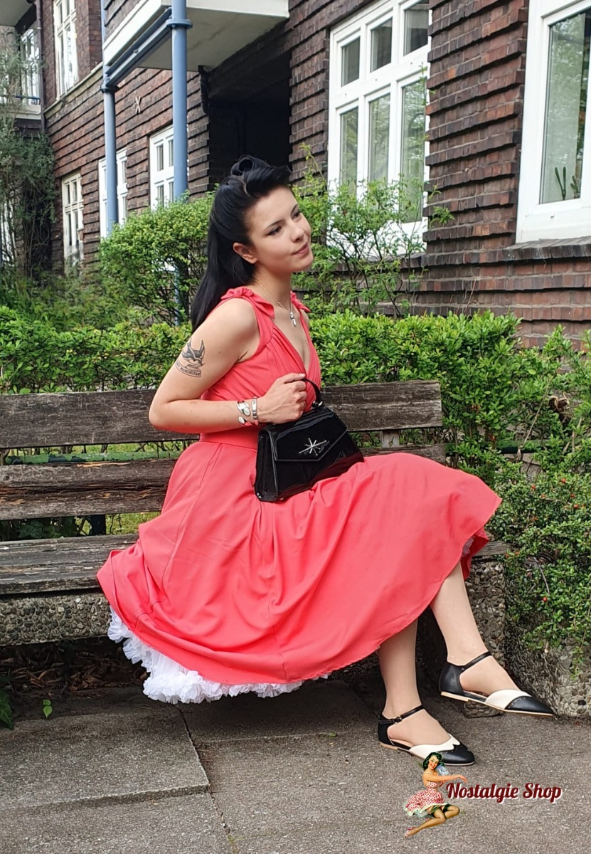 Miss Candyfloss - Leoni-Coral dress signature timeless style