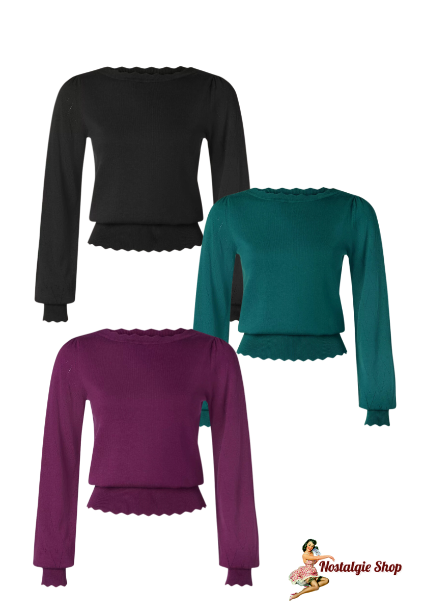 Banned - Scarlet Pullover grün & magenta