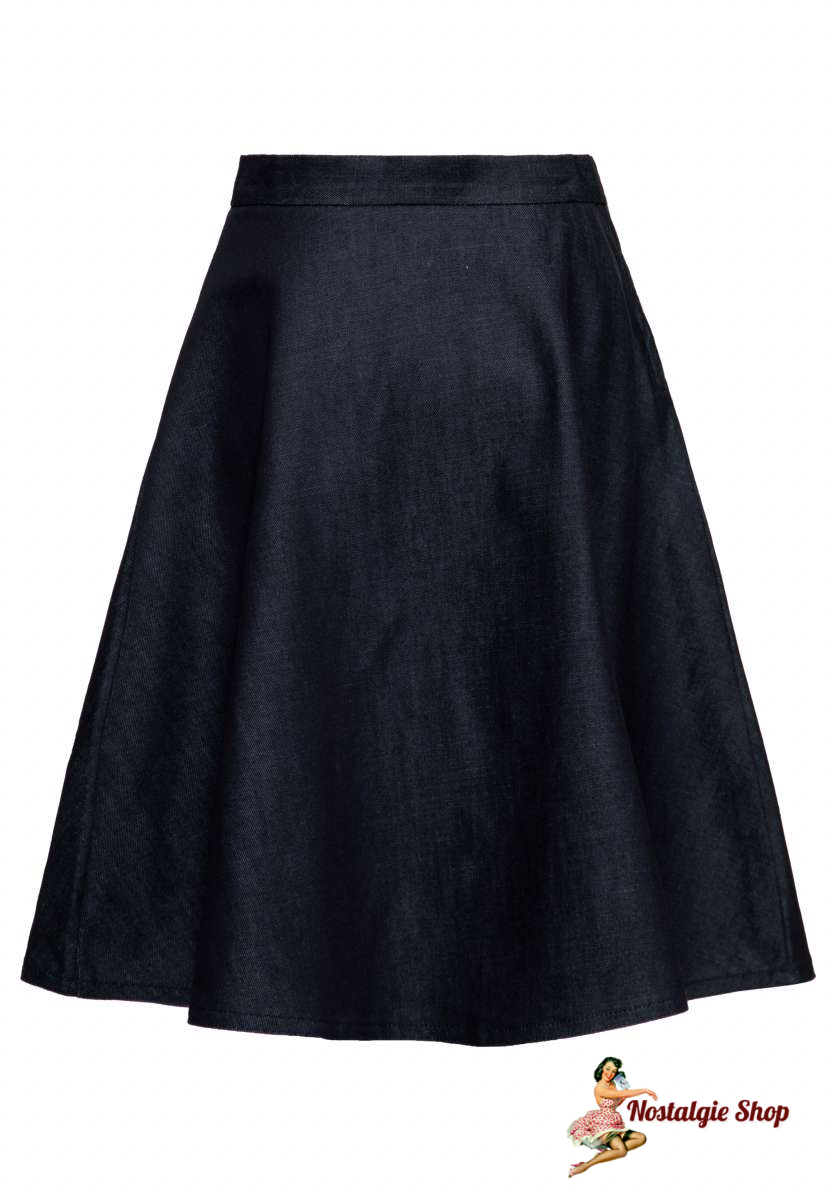 Queen Kerosin - Retro Swing Skirt Anker Stickerei