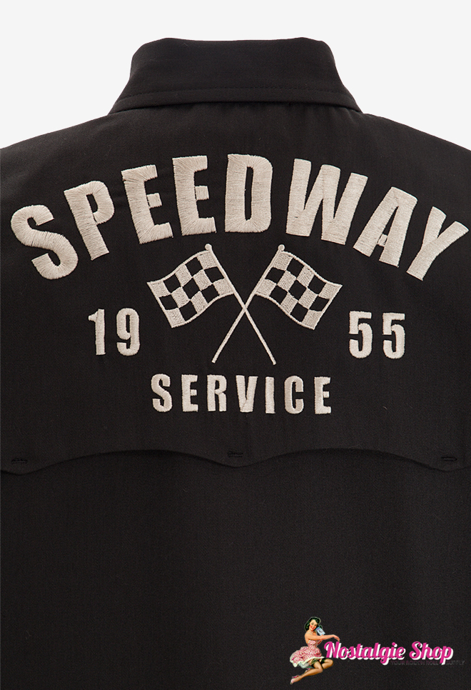 King Kerosin - Gabardine Jacke Speedway - schwarz