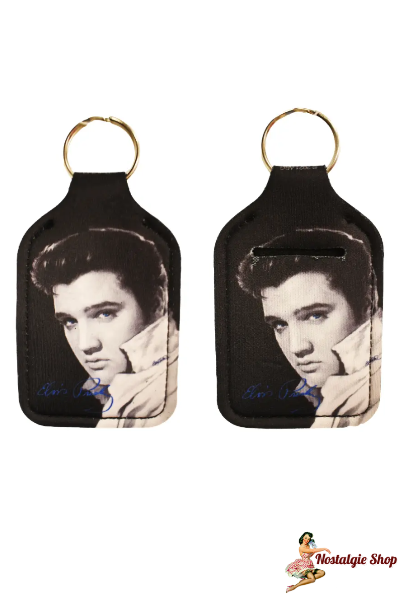 Direkt aus Memphis - Elvis Keychain mit Multiuse Tasche - Blk & Wht