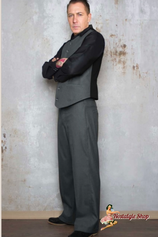 Rumble59 - Vintage Loose Fit Pants New Jersey grau