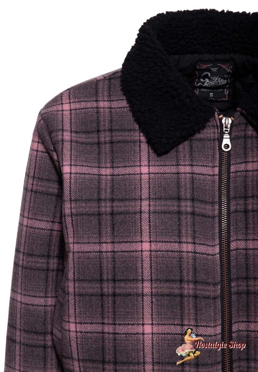Queen Kerosin - WINTERJACKE Rose Teddy Kragen
