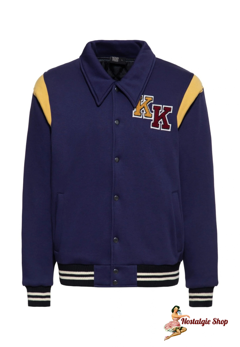 King Kerosin - Collegejacke 'Rockabilly College Football Team Memphis' in Dunkelblau
