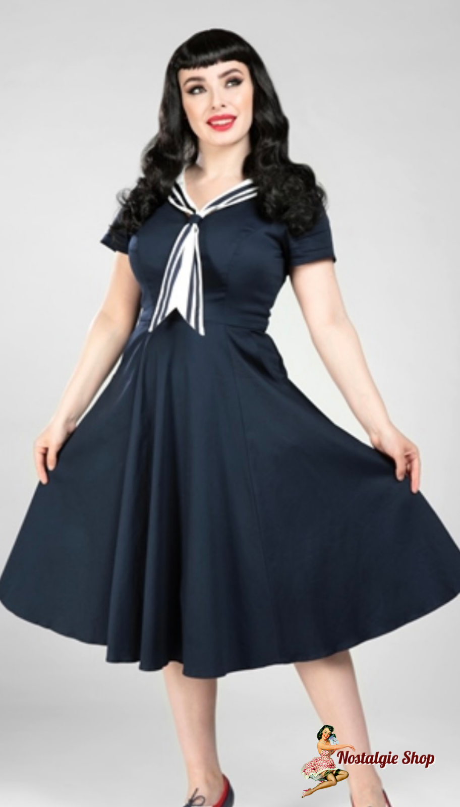 Collectif - Nene Sailor Swing Dress