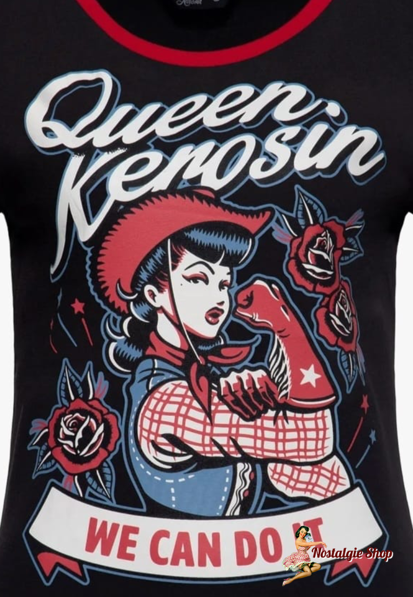Miss Candyfloss - T-Shirt 'Build It Up' in Schwarz