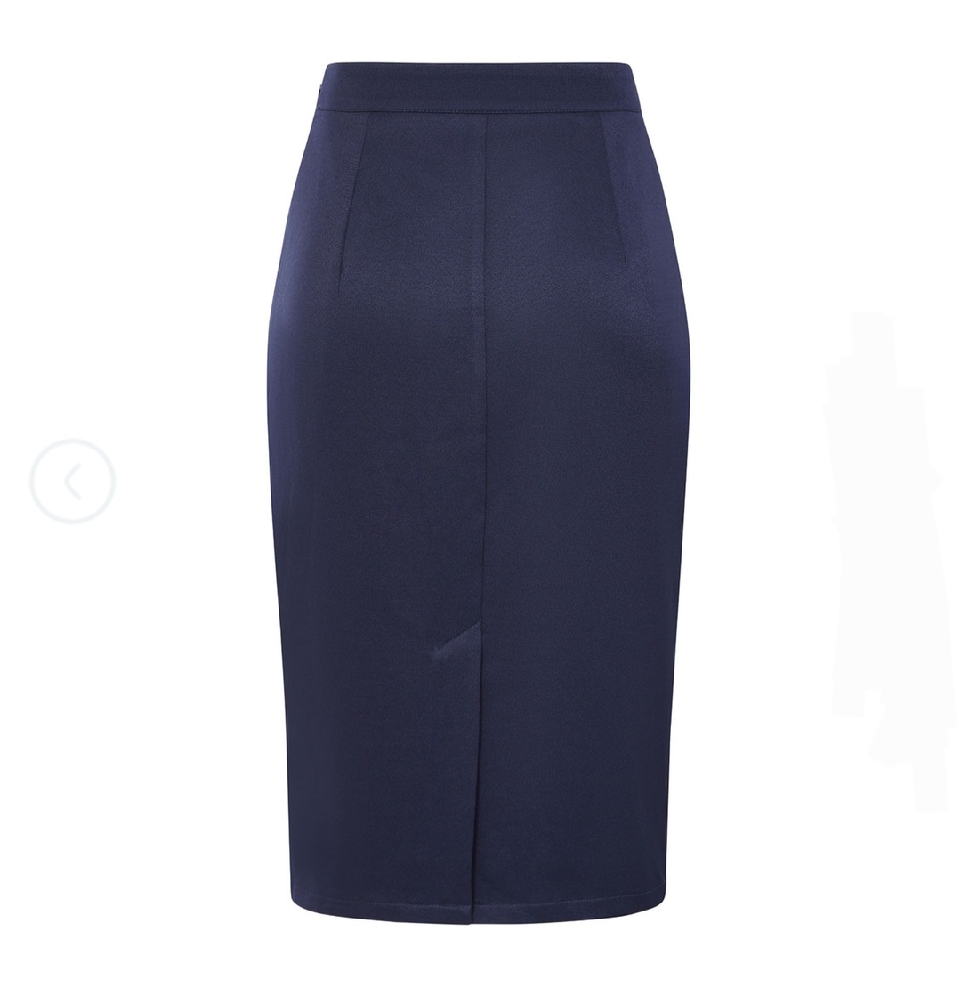 Banned - Retro 50s Leonia Pencil Skirt-Navy