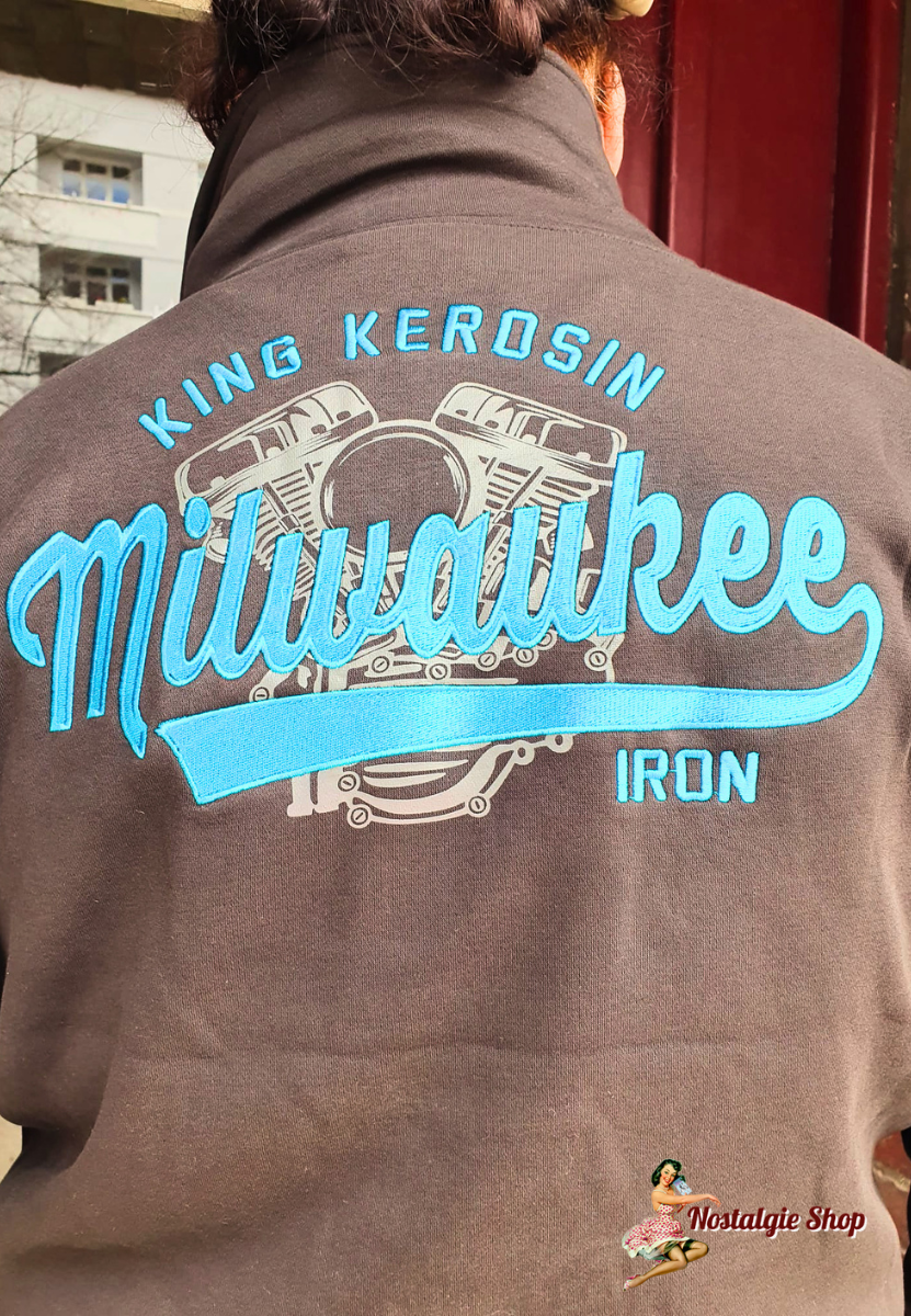 King Kerosin - COLLEGEJACKE 'MILWAUKEE' IN SCHWARZ