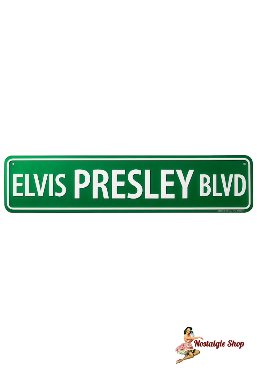 Direkt aus Memphis - Elvis Street Sign - Elvis Presley Blvd