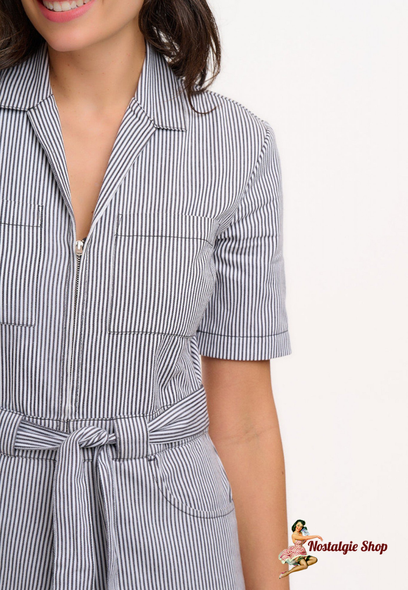 Sugarhill Brighton - Meredith Jumpsuit - Schrauber Anzug-Monochrome Stripe