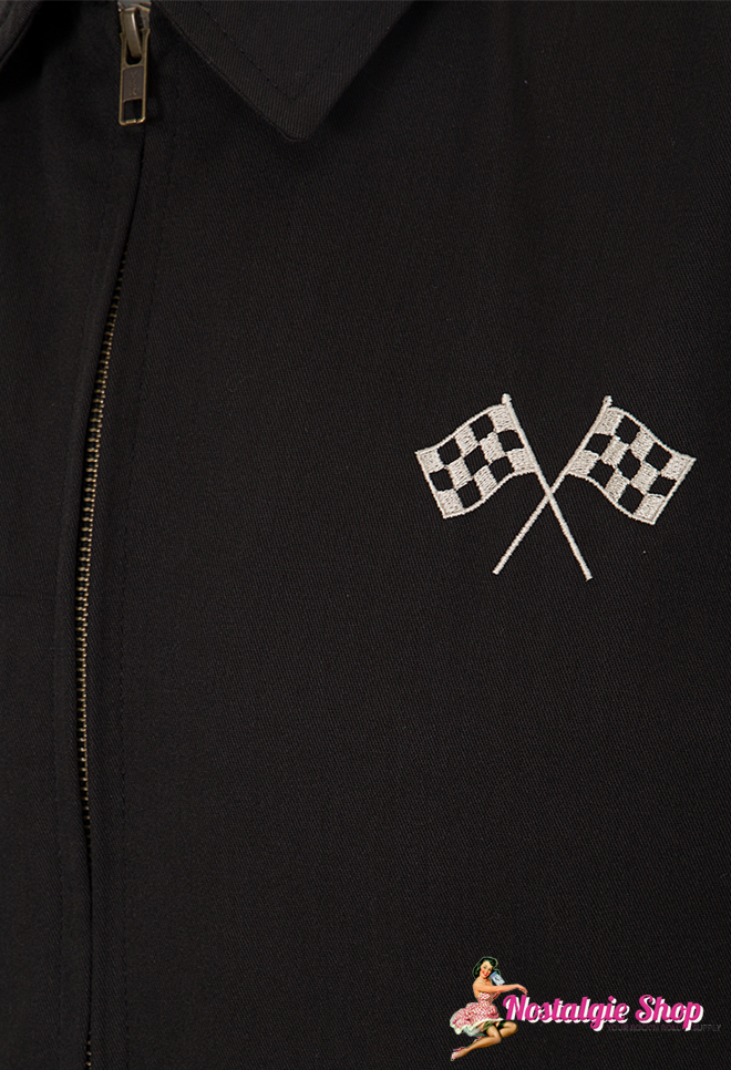 King Kerosin - Gabardine Jacke Speedway - schwarz
