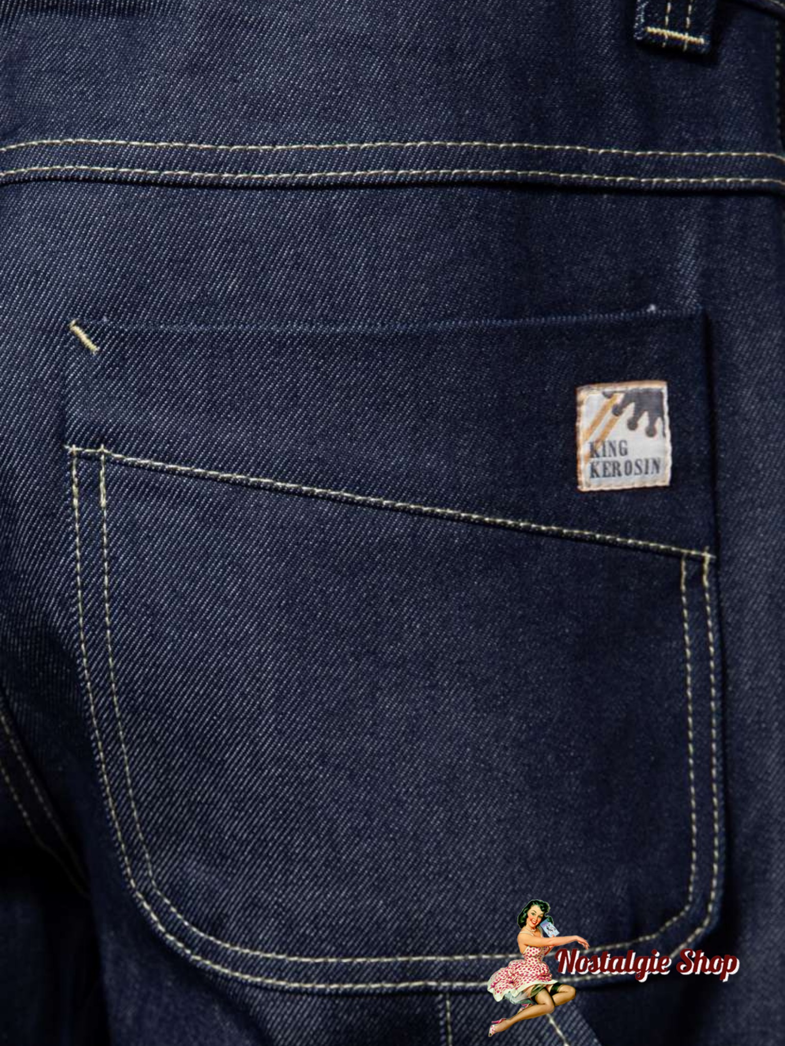 King Kerosin - Worker Denim Shorts Oldschool Rockabilly