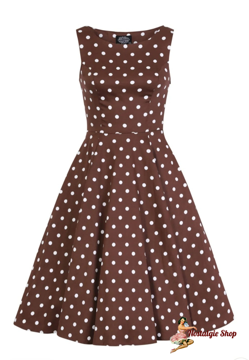 Hearts and Roses - Mädchen Swing-Kleid in Braun