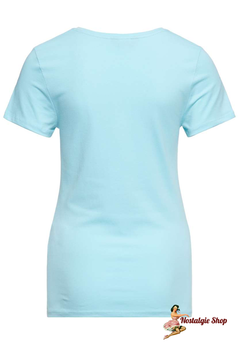 Queen Kerosin - PRINT T-SHIRT »BAMMM« Sky Blue