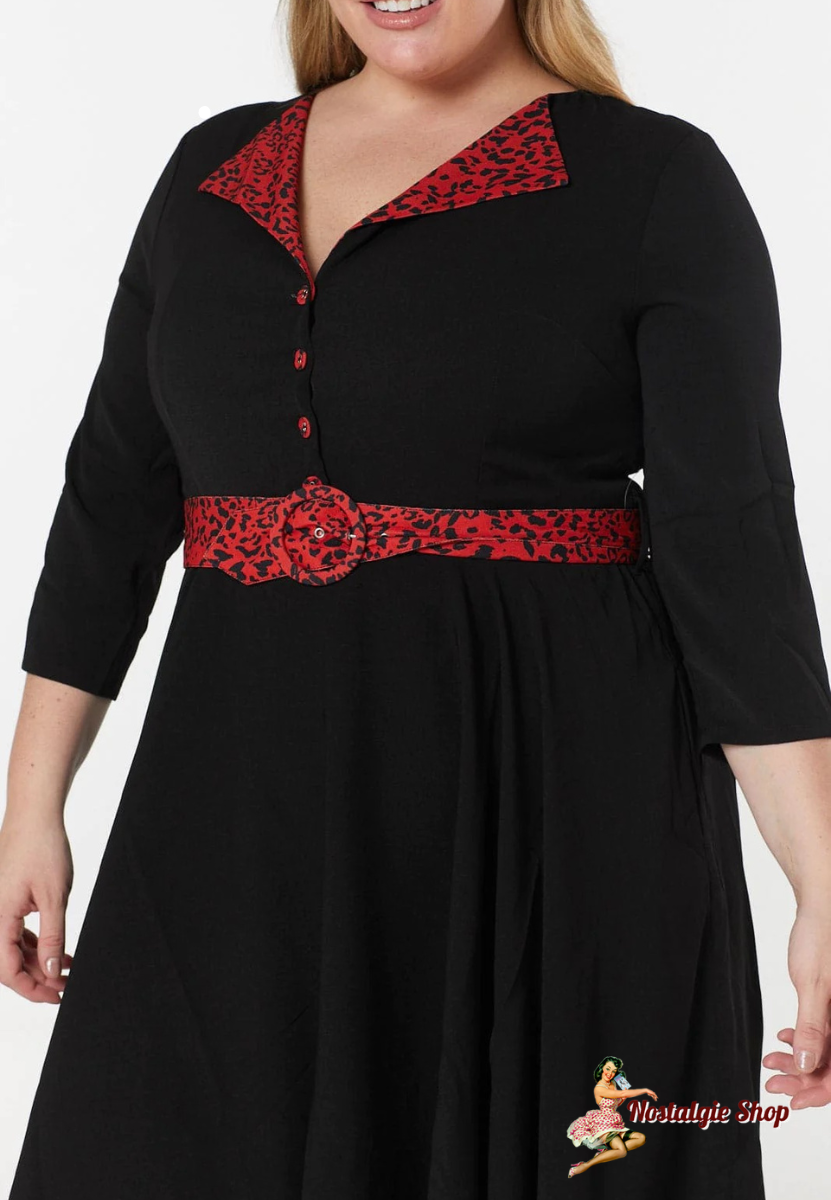 Timeless London - Swing Lynette Animal Print Detail Dress