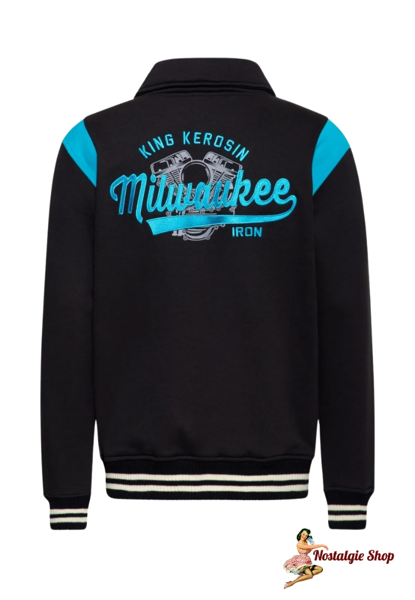 King Kerosin - COLLEGEJACKE 'MILWAUKEE' IN SCHWARZ