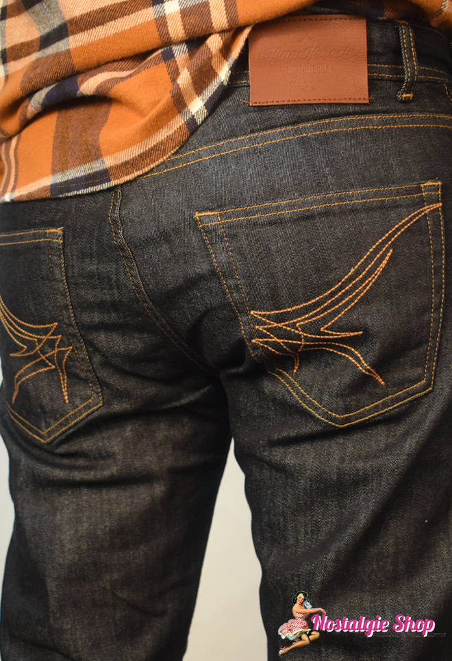 King Kerosin - Robin Selvedge Stretch Jeans Stray Cats Style