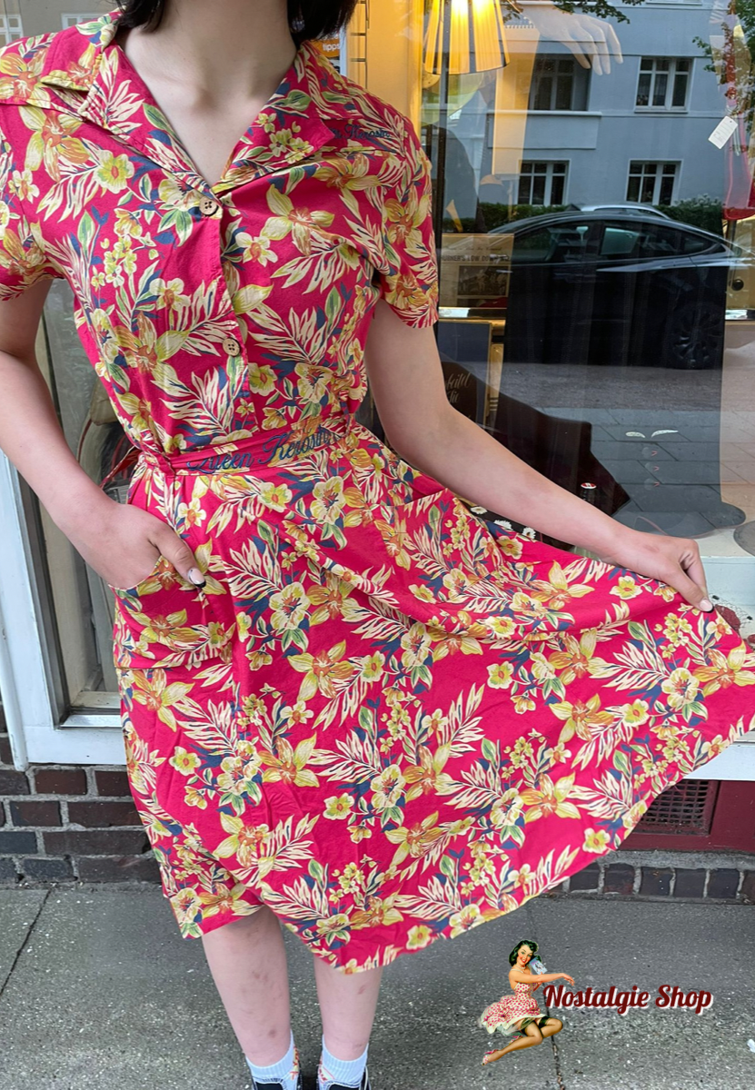 Queen Kerosin - Swingdress Hawaii Red