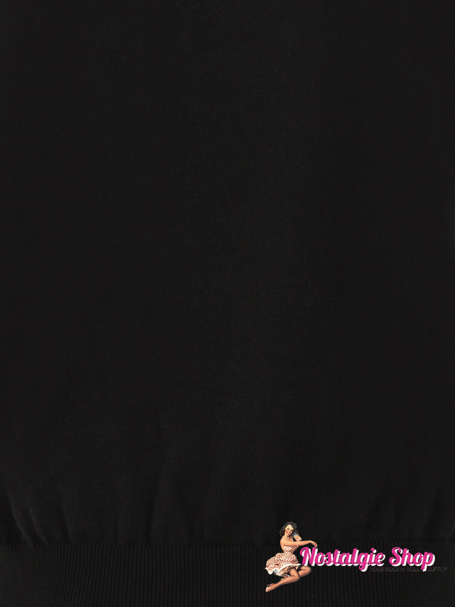 Collectif Vintage Männer Strickshirt - Scott Black Wall