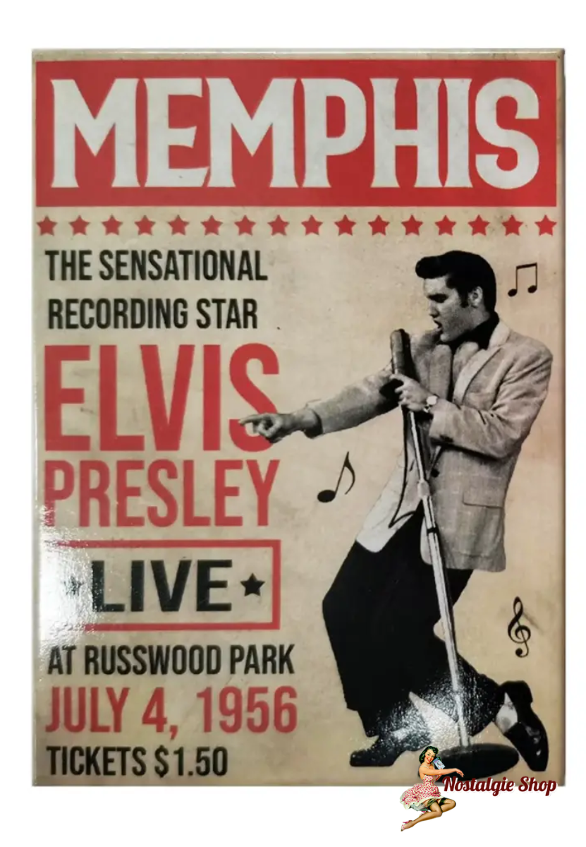 Direkt aus Memphis - Elvis Magnet - Memphis Poster