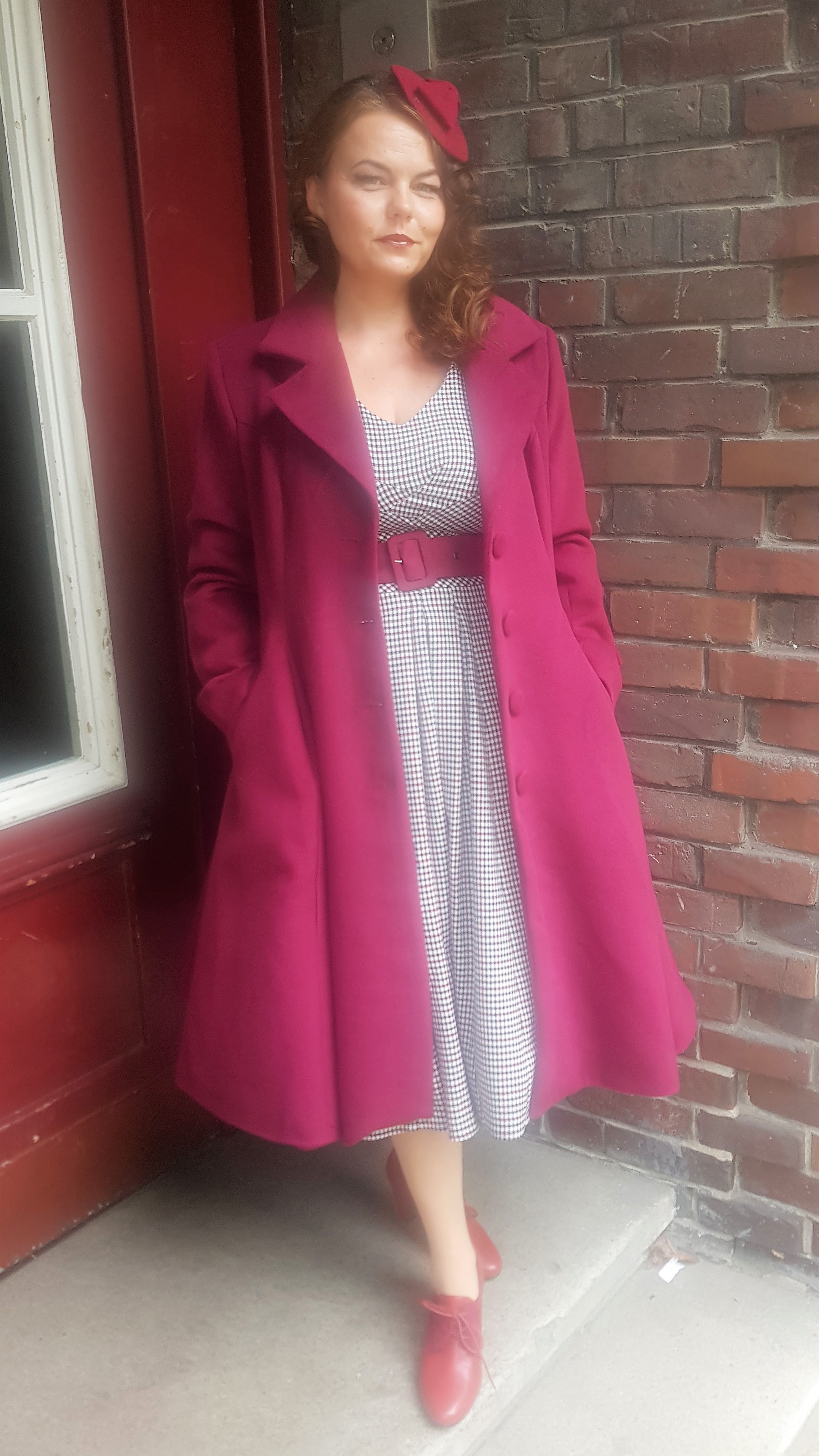 Miss Candyfloss Swingkleid Jolene-Plum
