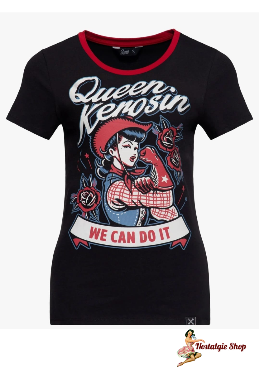 Miss Candyfloss - T-Shirt 'Build It Up' in Schwarz