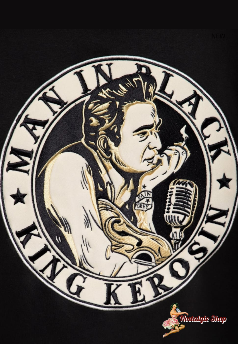 King Kerosin - College Jacke 'Man in Black' in Schwarz