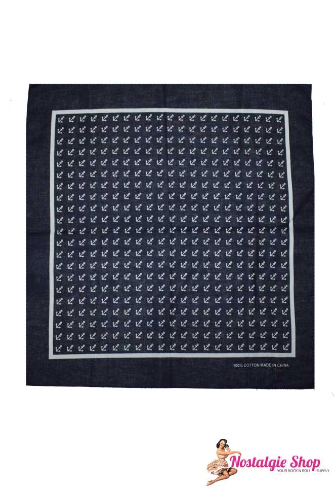 Tiki Bandana - Anker blau