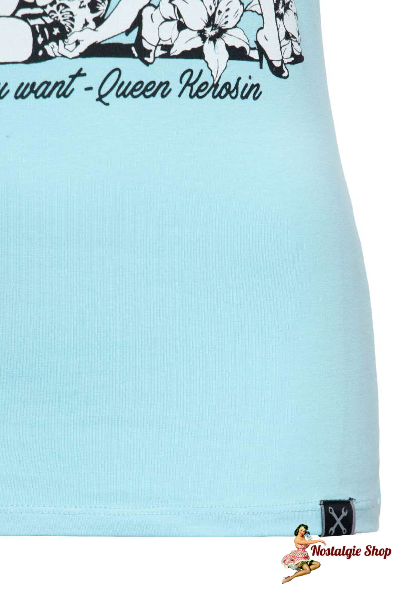 Queen Kerosin - PRINT T-SHIRT »BAMMM« Sky Blue