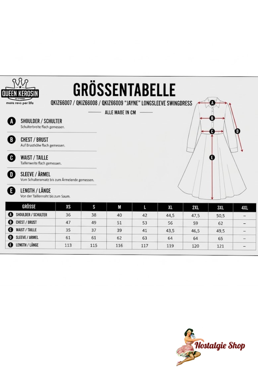 Queen Kerosin - Hemdblusenkleid 'Jayne' in Dunkelblau