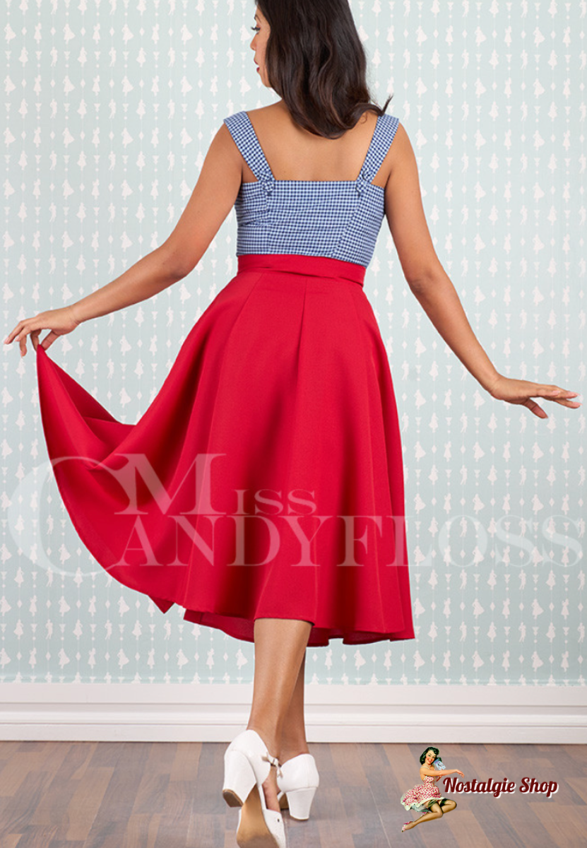 Miss Candyfloss - Nawel-Rose button-down swing skirt