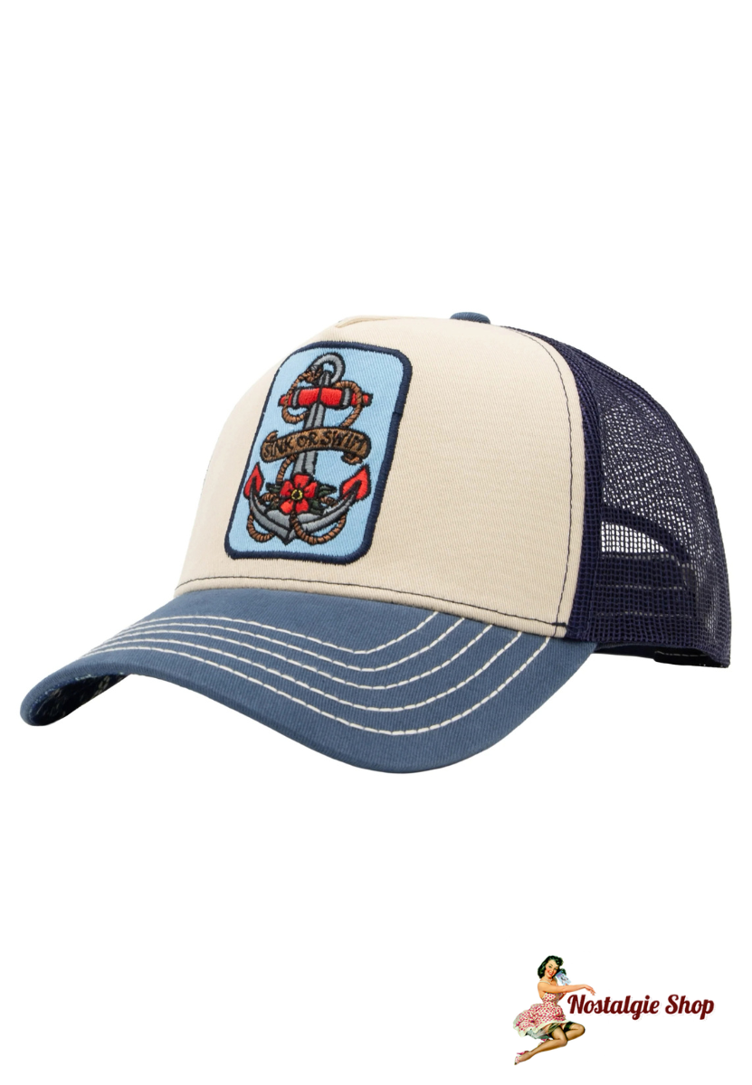 King Kerosin - Trucker Cap 'Sink or Swim' in Blau