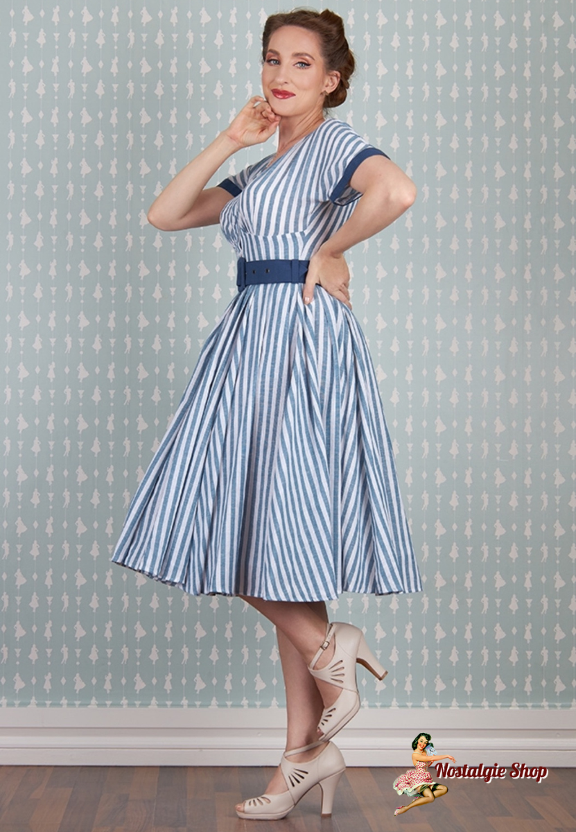 Meredith-Lee striped swing dress -Einzelstück L-