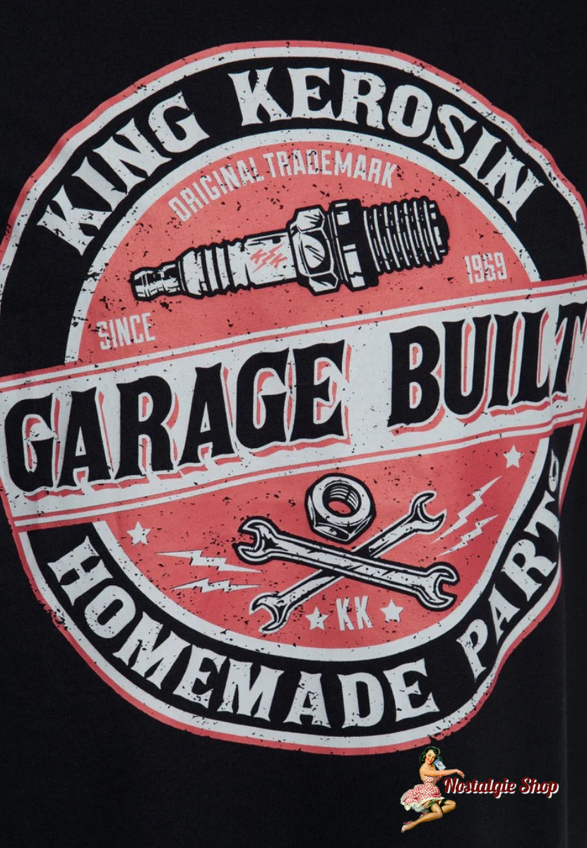 King Kerosin - T-Shirt mit Frontprint «Garage Built»