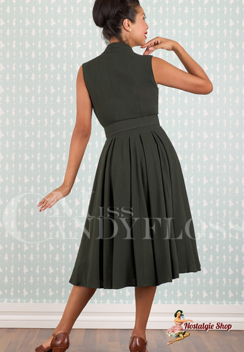 Miss Candyfloss - Elyne-Wonda sleeveless shirtdress with swing silhouette