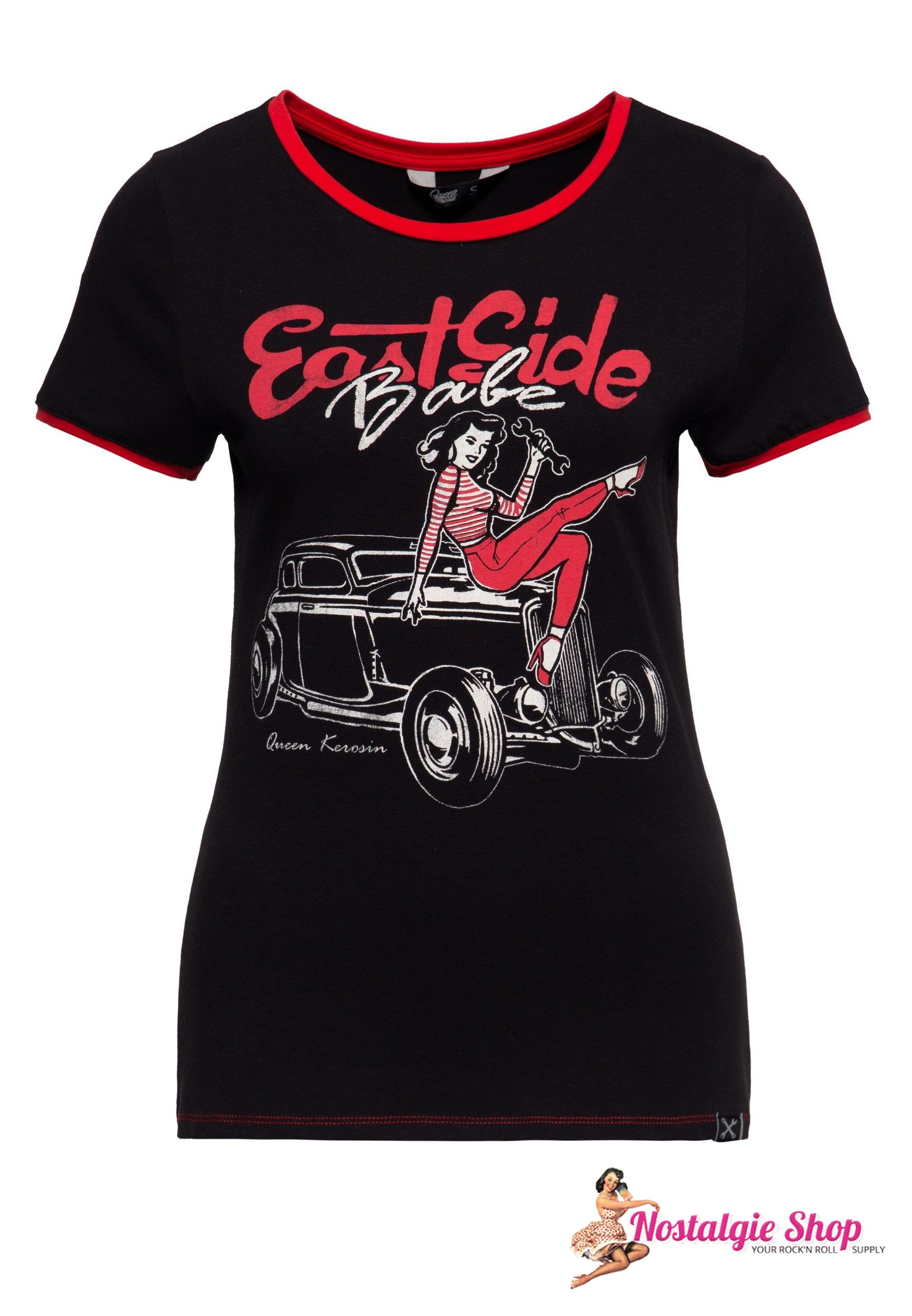 Queen Kerosin - Damen Vintage T-Shirt - East Side Babe